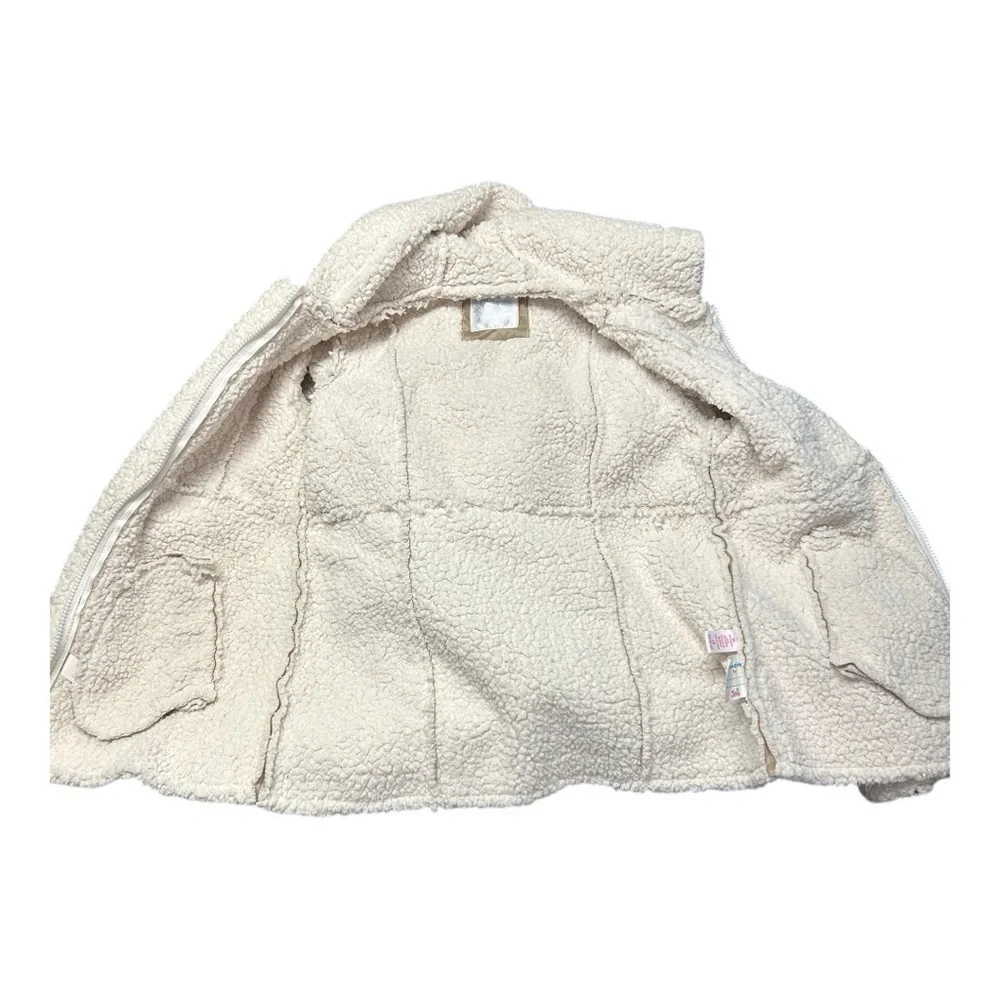 JUSTICE Girls Button-Up/Zip-Up Jacket with Hood & Pockets (Size 14 - Tan)
